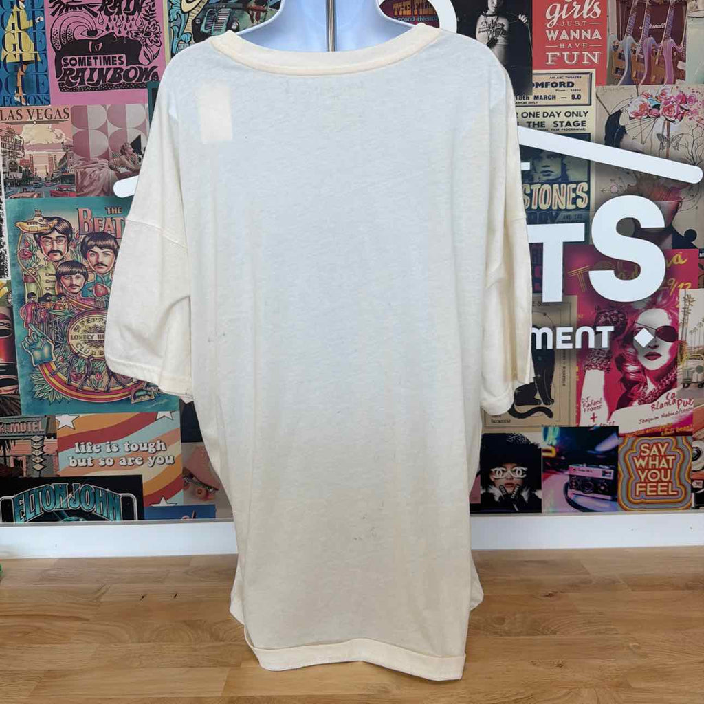 Love Tribe Size XL Hamptons Graphic Print T-Shirt - Egret