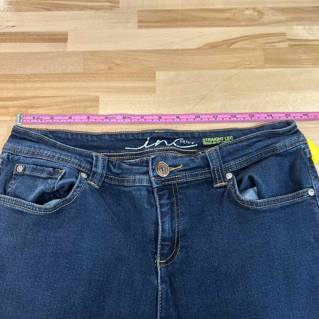 INC Size 8 Blue Denim Preloved Capris