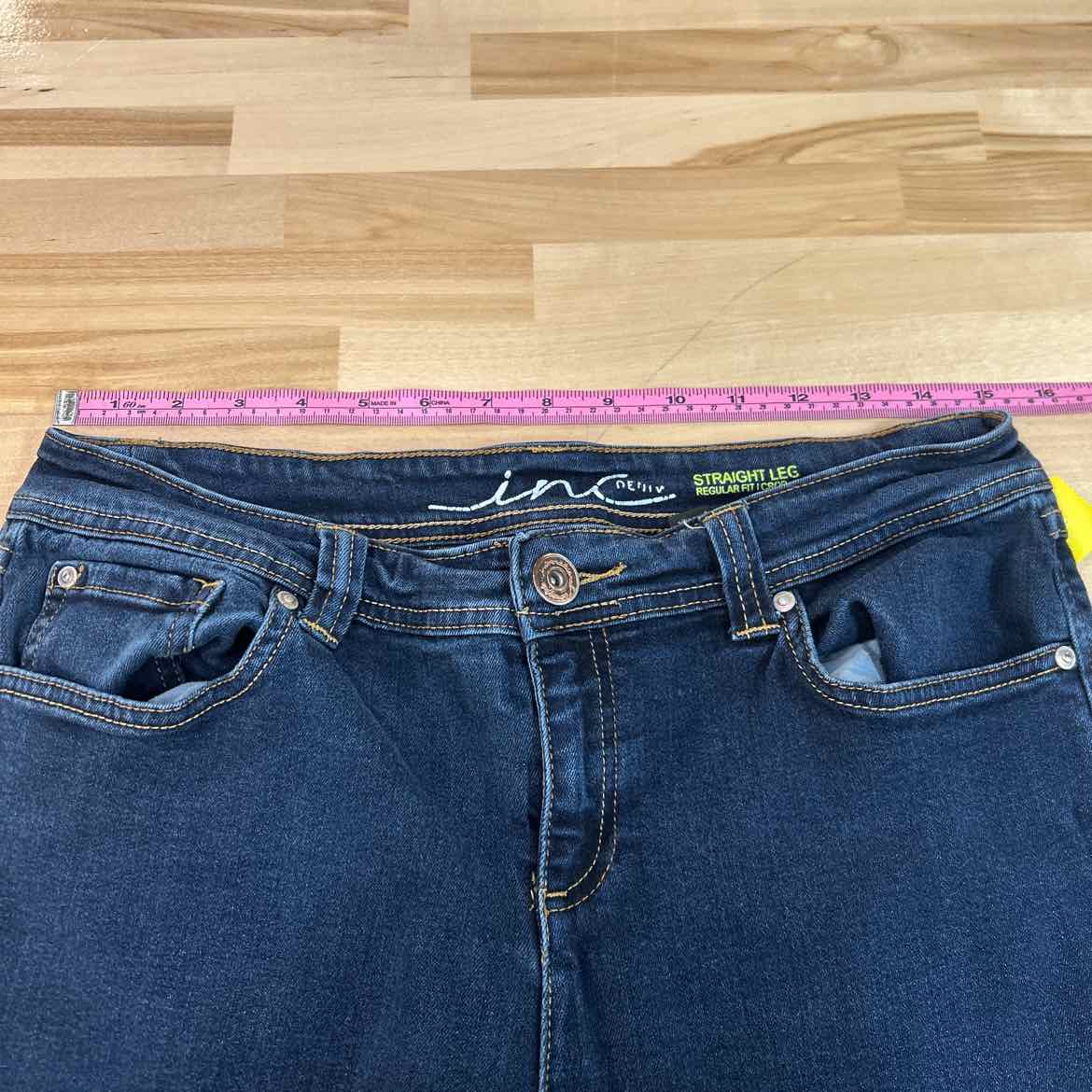 INC Size 8 Blue Denim Preloved Capris
