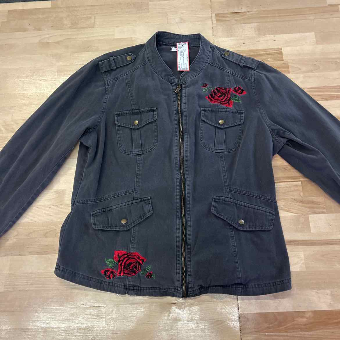 Maurices Size XL Gray Preloved Jacket