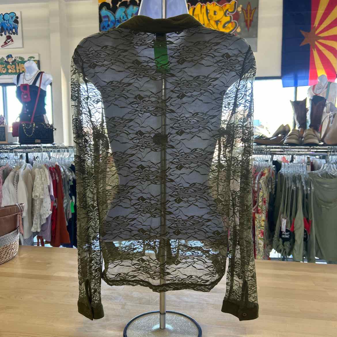 M Green Lace Preloved Longsleeve