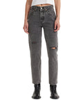 Levi's Size 24 Gray 501 Cropped Straight-Leg High Rise Jeans - Sophisticated