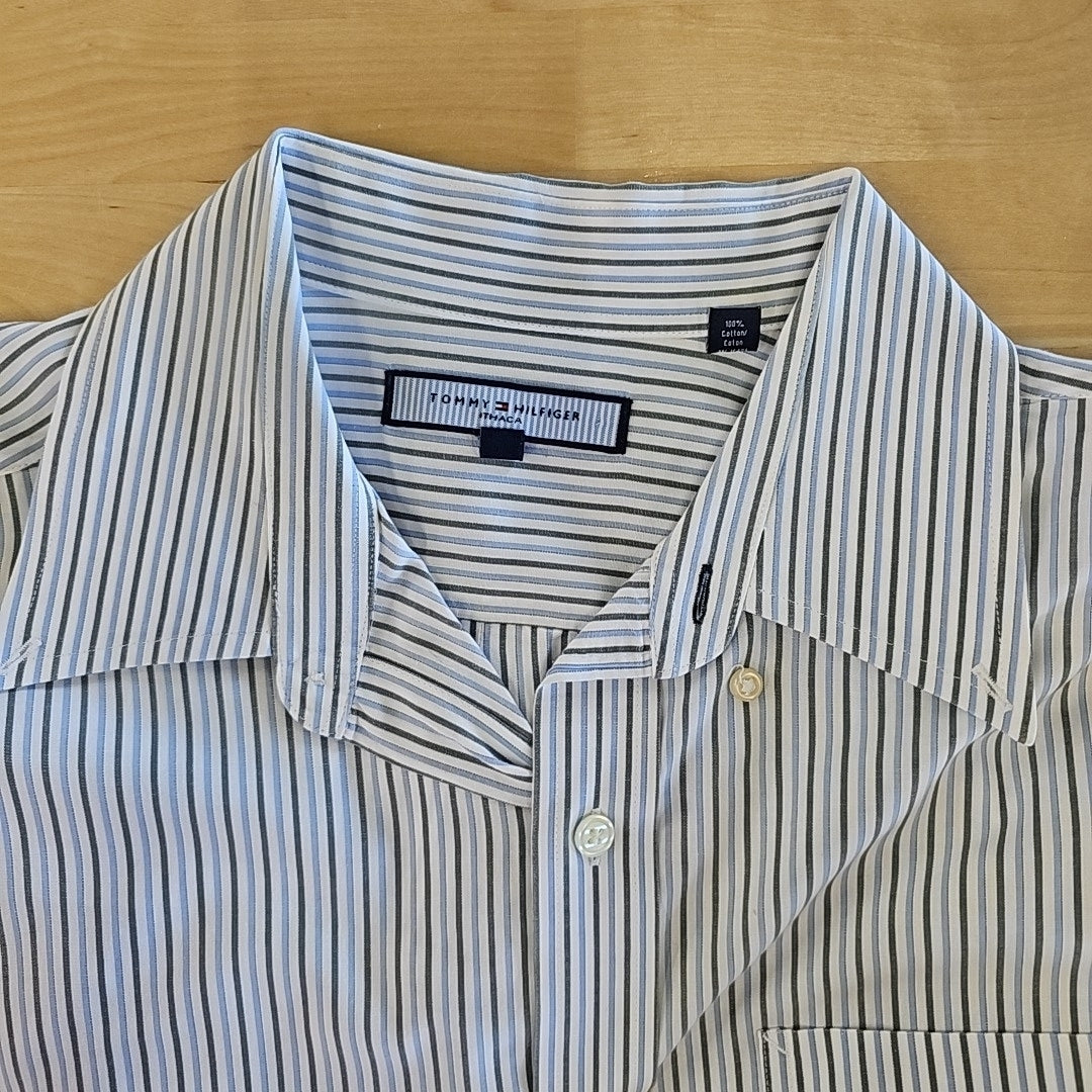 Tommy Hilfiger Size XL Blue MENS Button Down Shirt