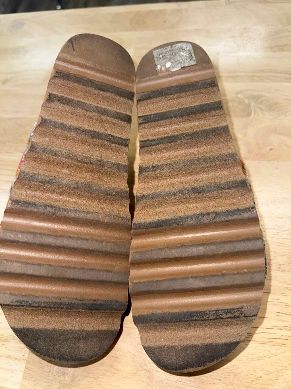Reef Size 7 Multi Color New Platform Sllide Sandals
