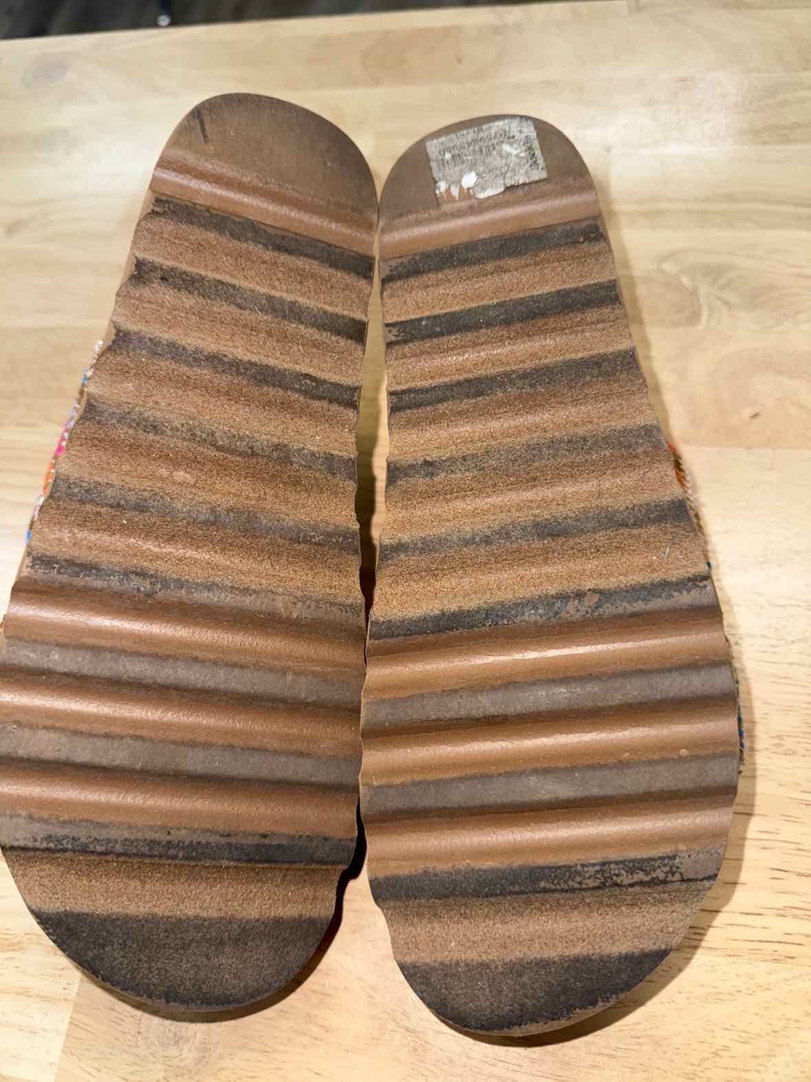 Reef Size 7 Multi Color New Platform Sllide Sandals