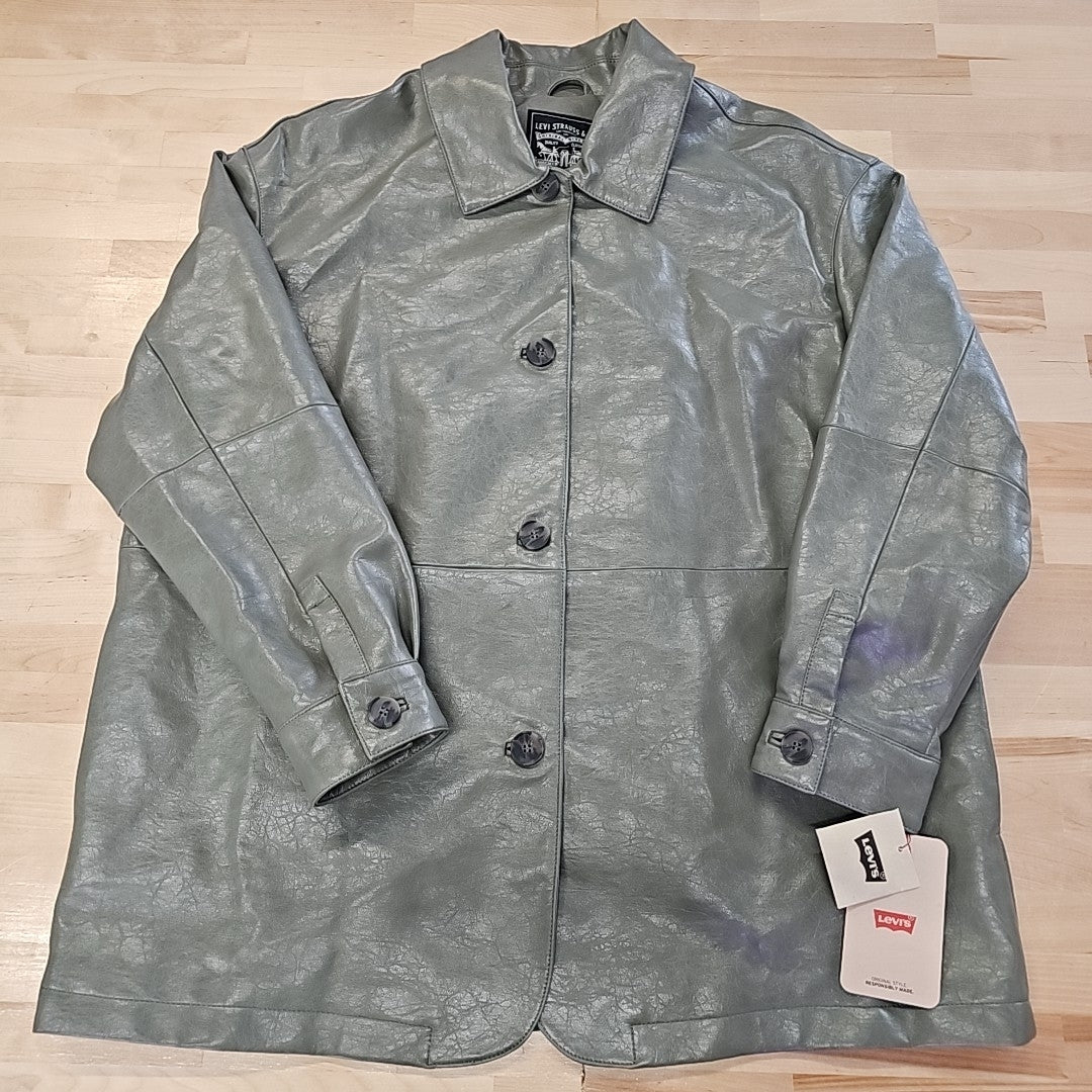 Levi's Women's Faux Leather Relaxed Vintage Look Blazer