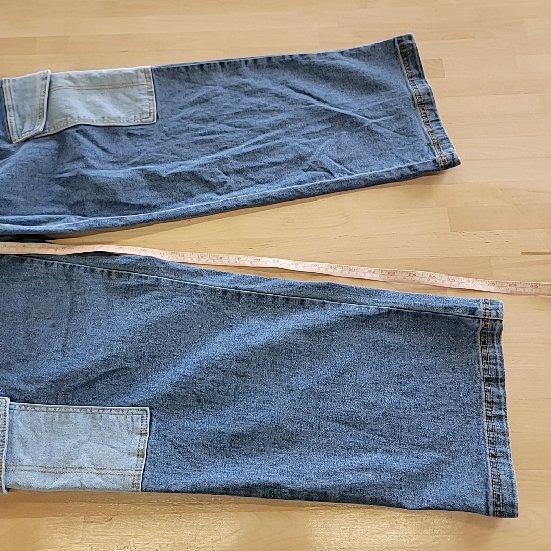 Almost Famous Size L Utility Color-Block Skater Jeans