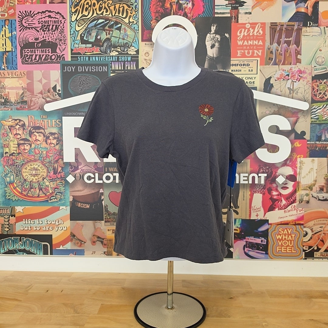 RVCA Size L Floral Graphic Cotton T-Shirt