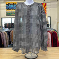 Lane Bryant Size 22 Black/White Preloved Button Down Shirt