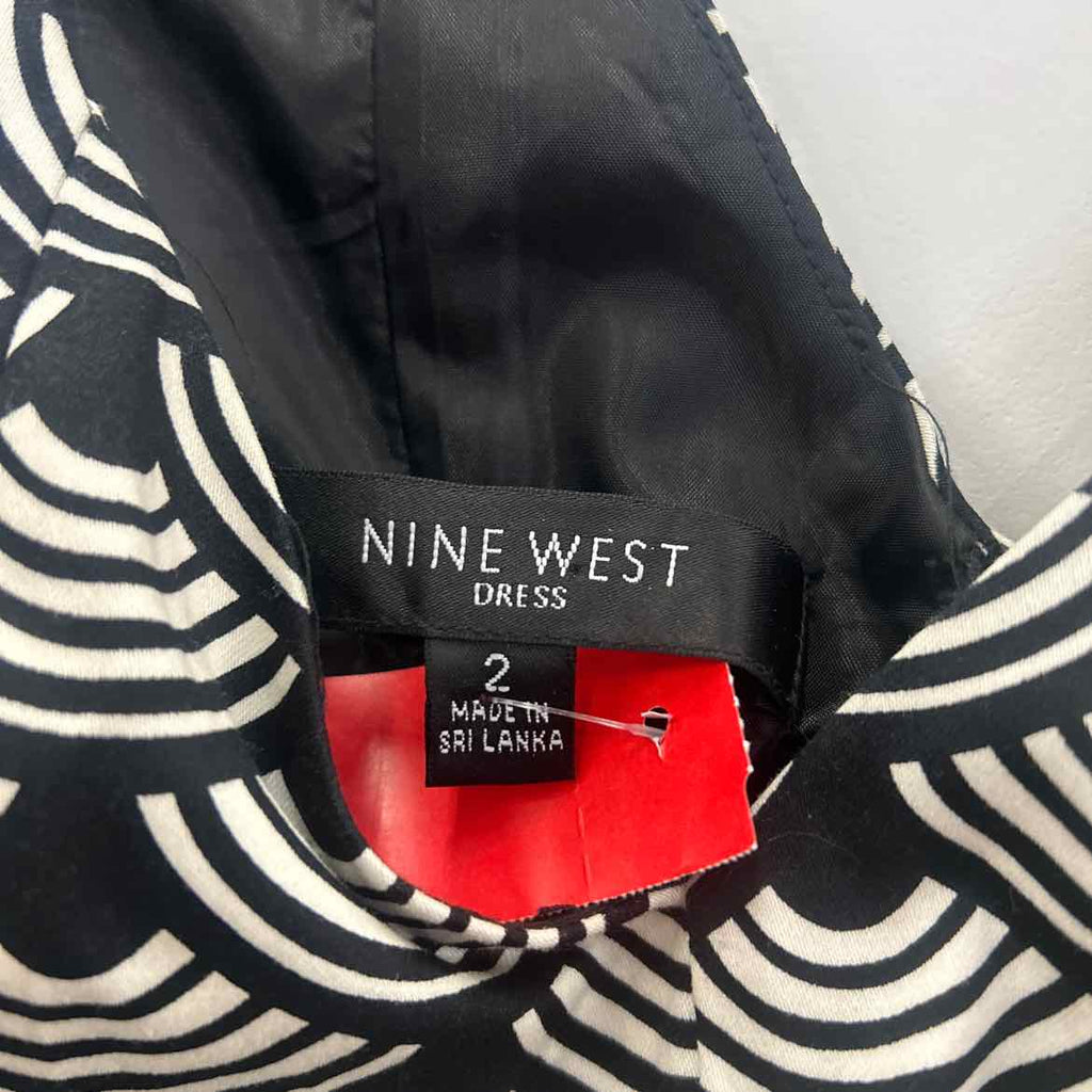 Nine West Size 2 Black/White Preloved Dress