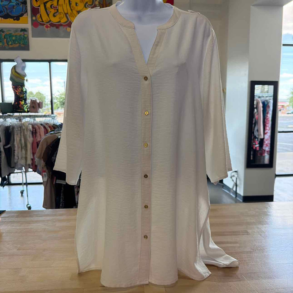 Calvin Klein Size L White Preloved Tunic