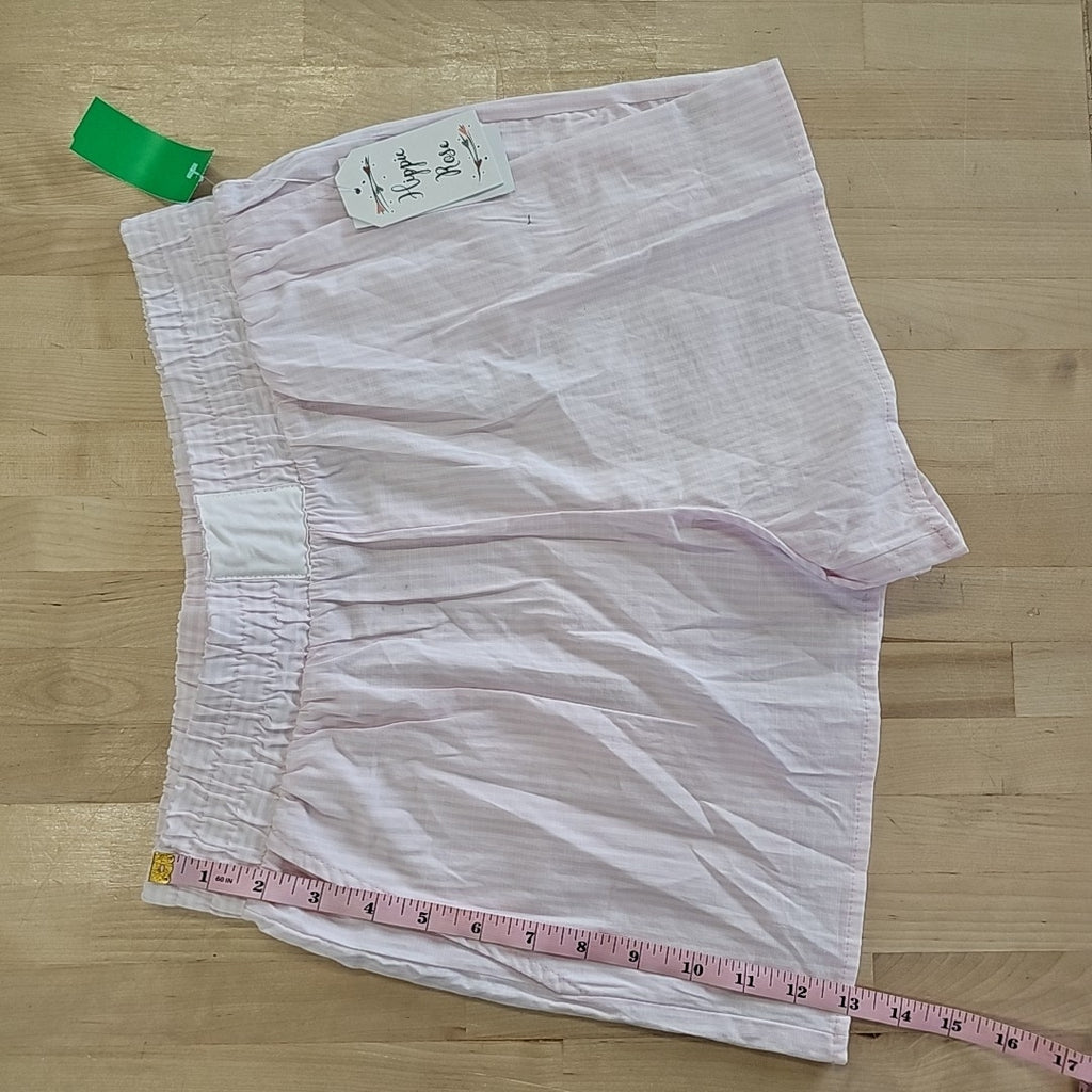 Hippie Rose Juniors' Stripe Boxer Shorts - Pink Stripe - M