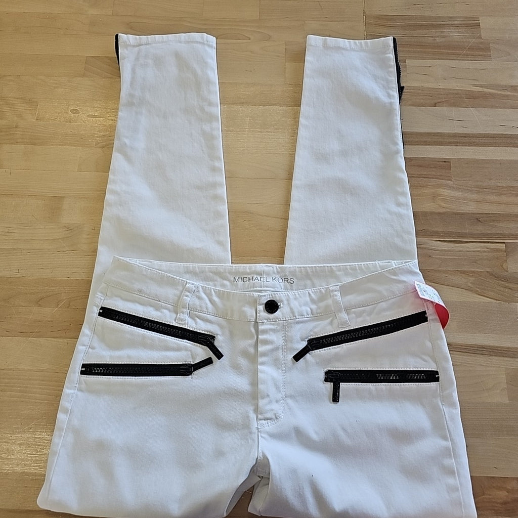 Michael Kors Size 6 White Denim Preloved Jeans