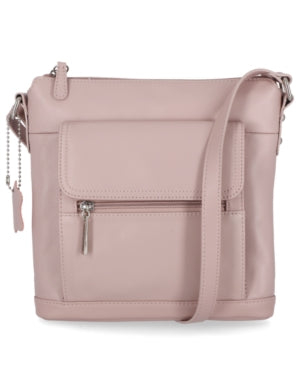 Giani Bernini Nappa Leather Venice Crossbody, Exclusively at Macy's - Rose/Silve