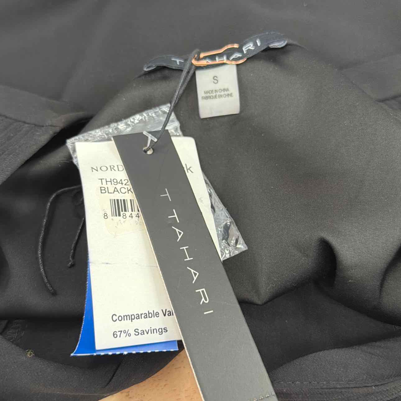 Tahari Size S Black Preloved Blouse LS