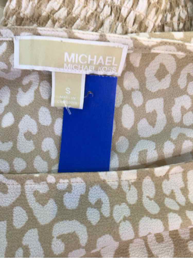 Michael Kors Size S White & Beige Blouse