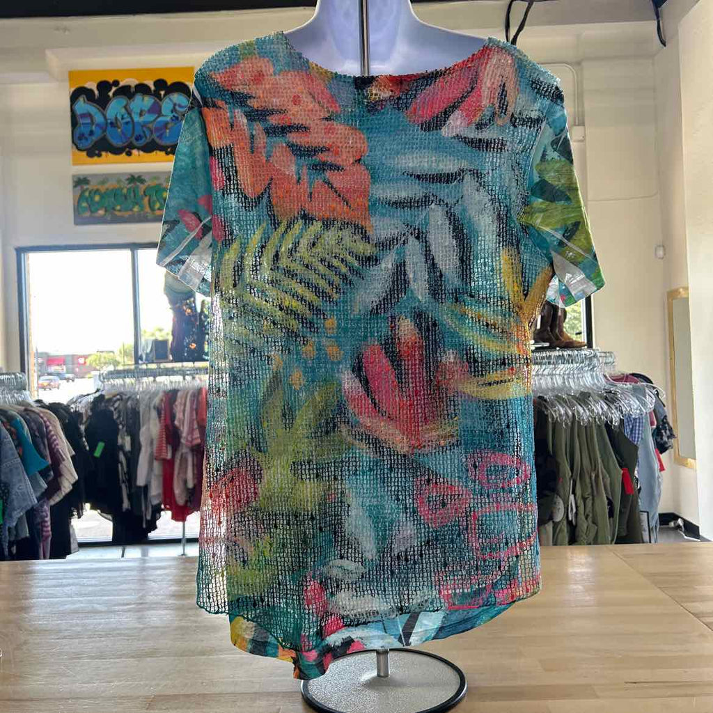 Jess & Jane Size L Multi-Color Preloved T-Shirt SS