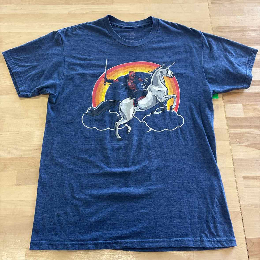 Marvel Size M Blue Preloved MENS T-shirt