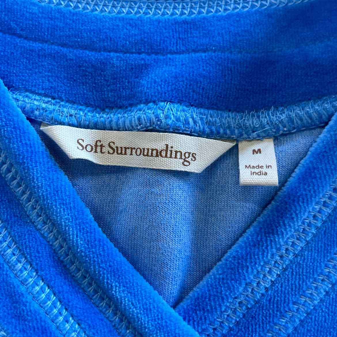 Soft Surroundings Size M Blue Shirt