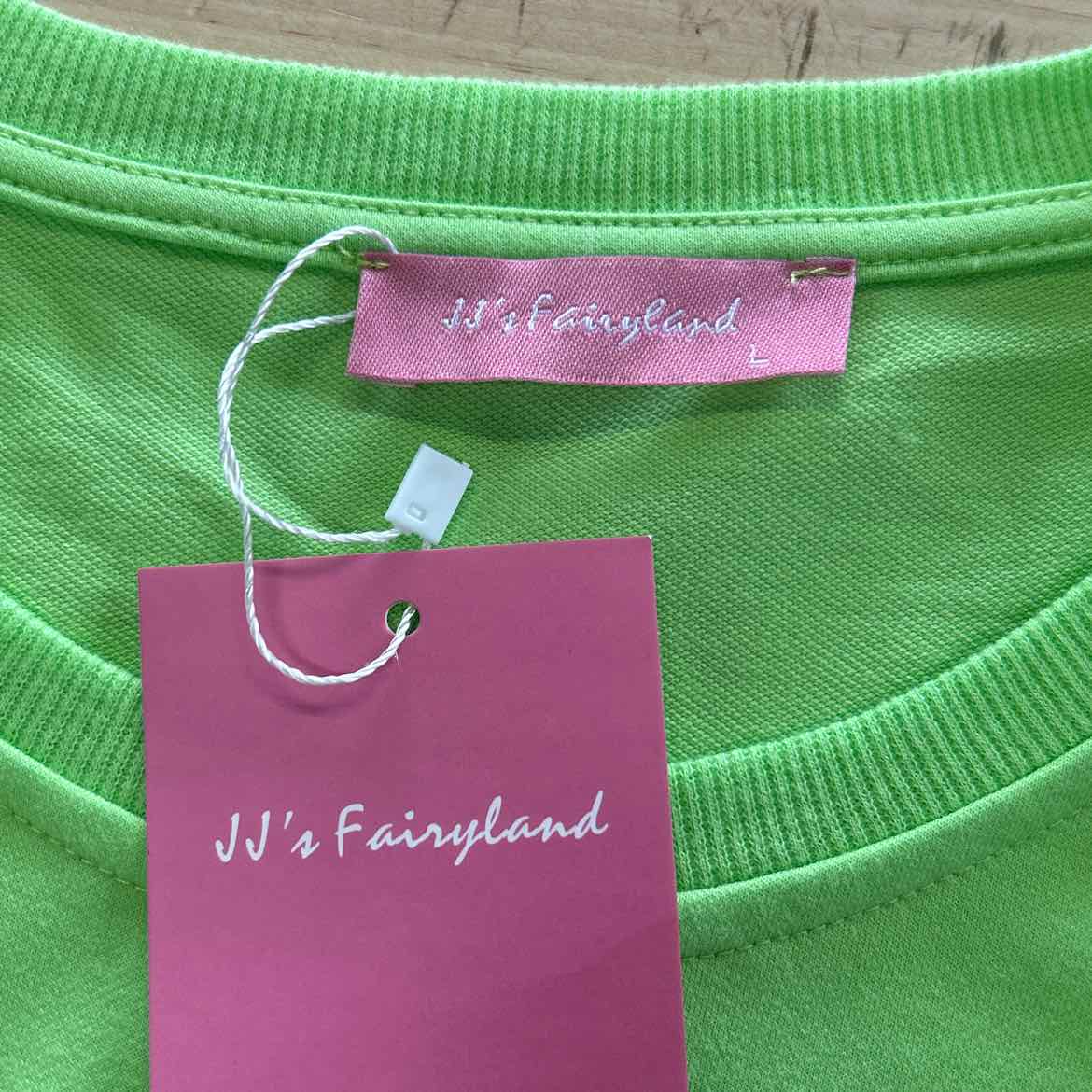 JJ's Fairyland Size L Green Preloved T-Shirt SS