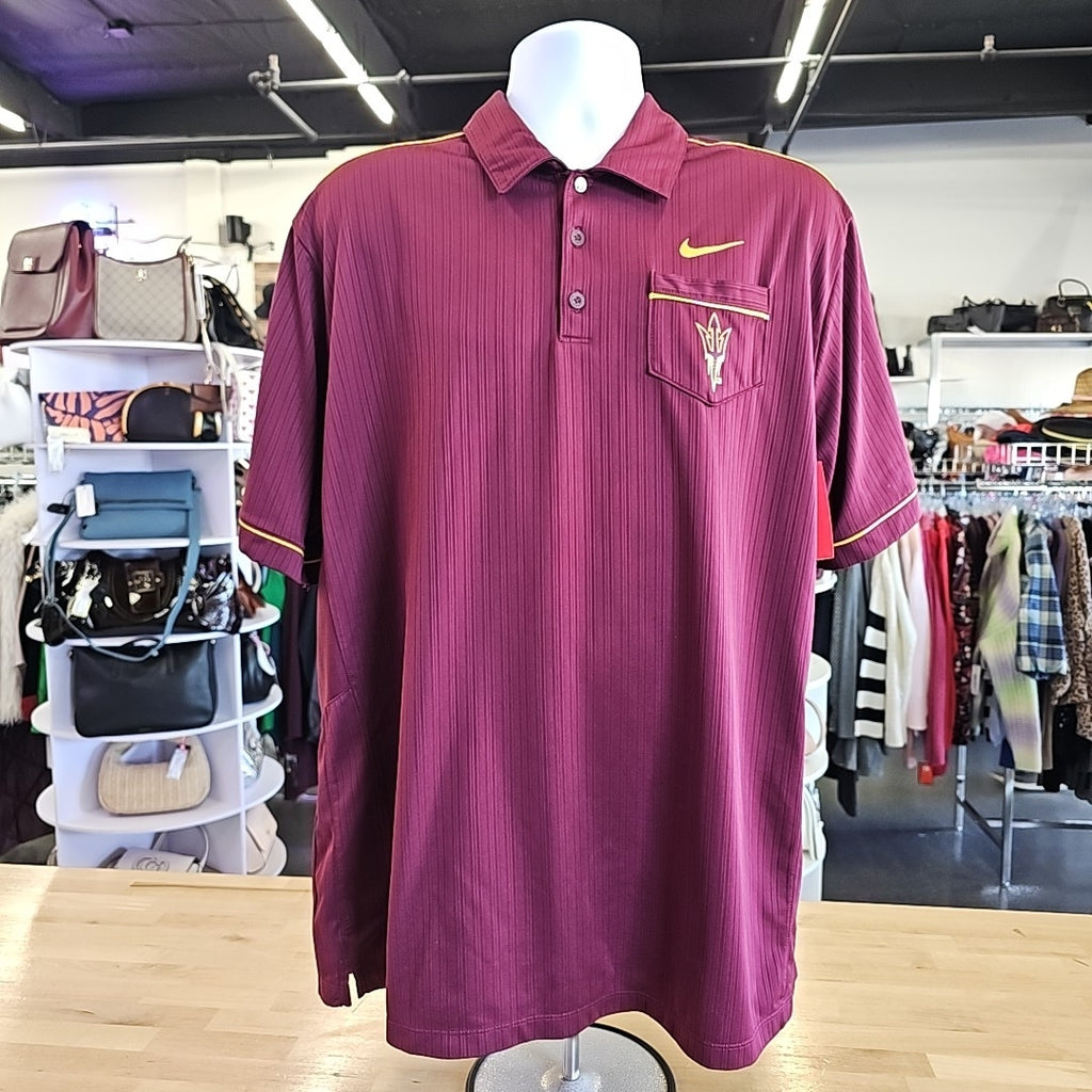 Nike Size XL Burgundy ASU Preloved MENS Polo