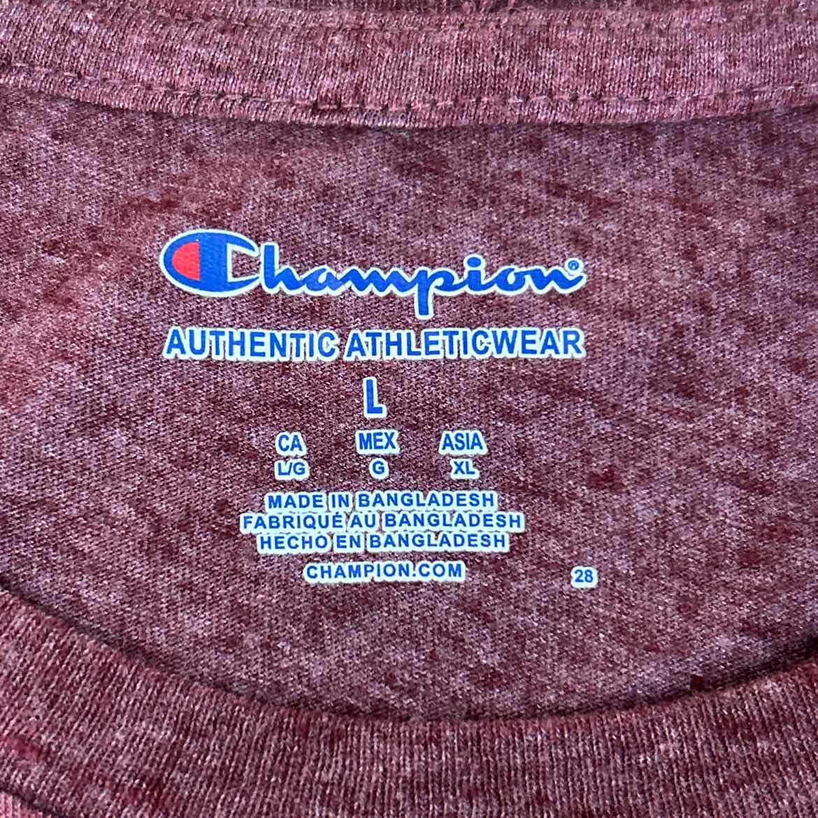 Champion Size L Red Preloved MENS T-shirt