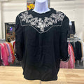 Democracy Size M Black/White Blouse