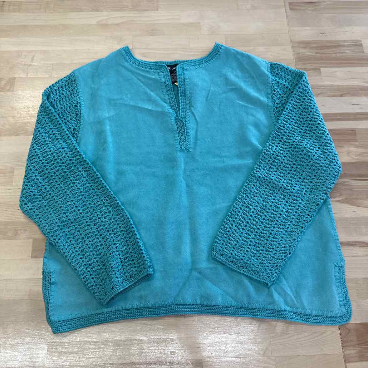 NortonStudio Size L Teal Blouse