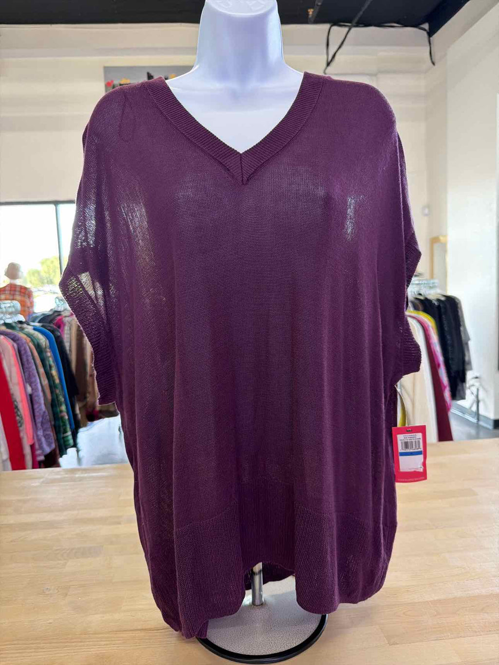 Vince Camuto Size XL Purple Sweater