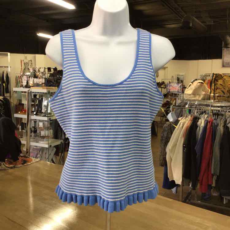 Free Assembly Size L White Blue Preloved 2 pc Dress Set