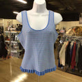 Free Assembly Size L White Blue Preloved 2 pc Dress Set