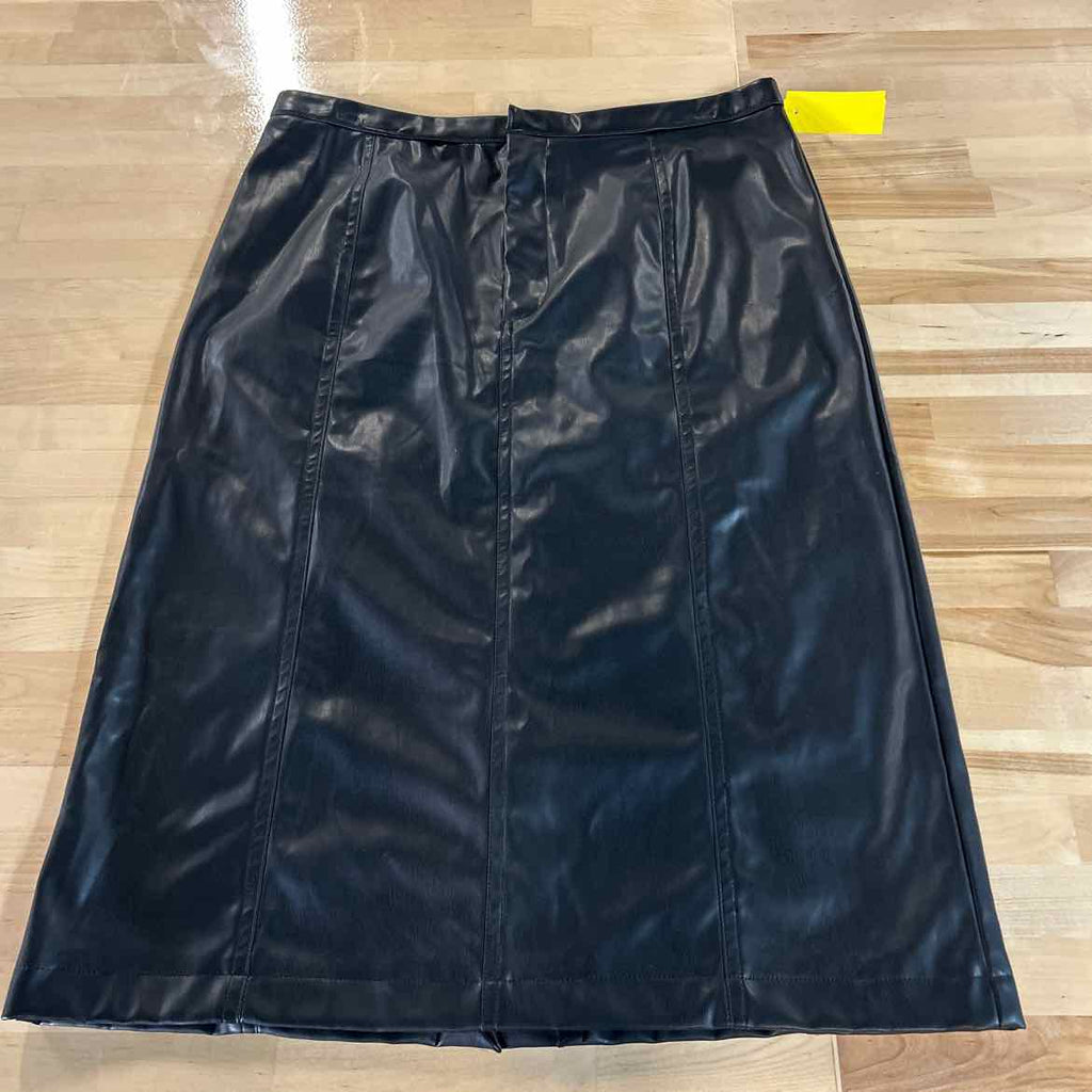 NSR Size XL Black Leather Preloved Skirt