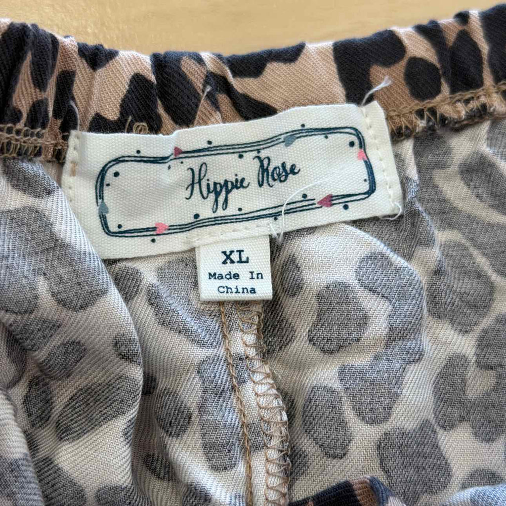 hippie rose Women Size XL Brown New Shorts  Leopard Pull-on Drawstring Shorts