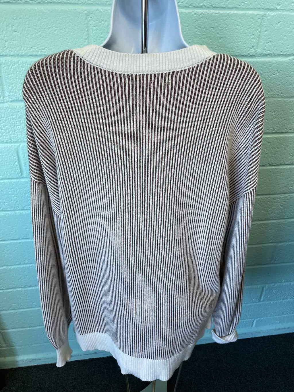 Merokeety Size L Brown & White Sweater