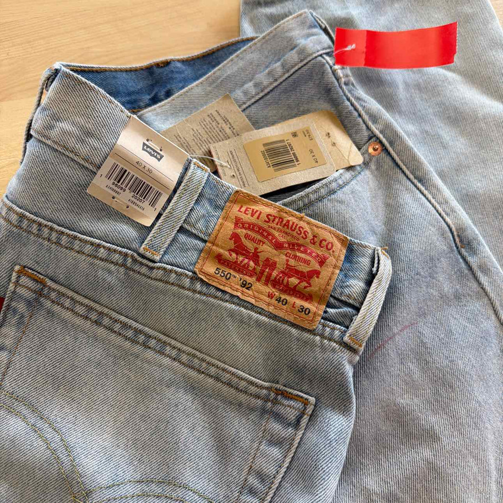 Levi's Size 40x30 Light Blue Denim New Jeans