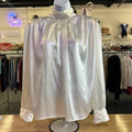 Mervyns Size 14 White Preloved Blouse LS