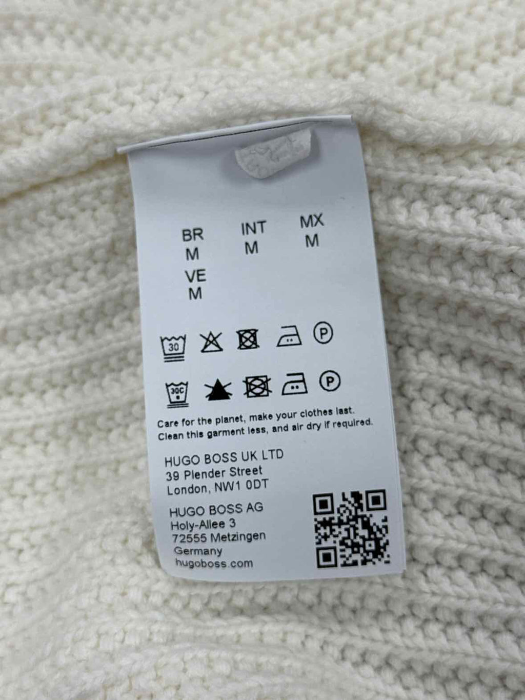 HUGO Size M White Preloved MENS Sweater