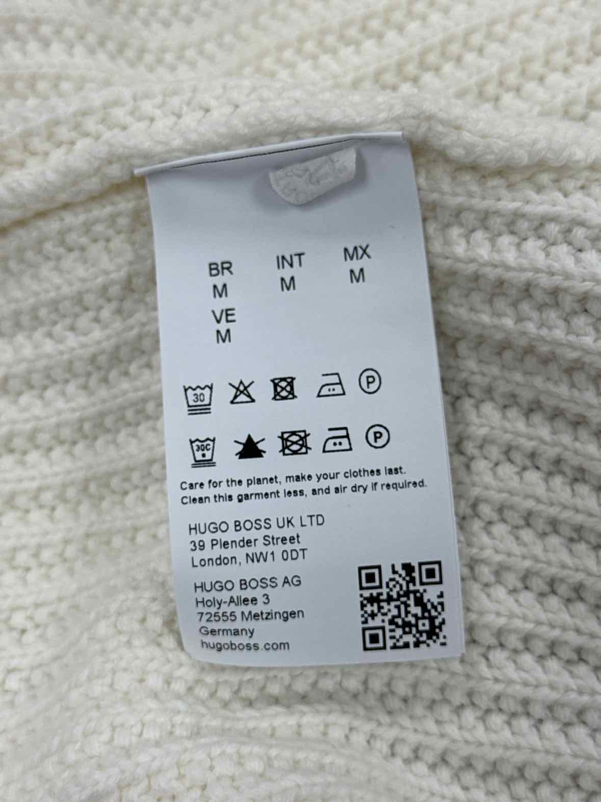 HUGO Size M White Preloved MENS Sweater