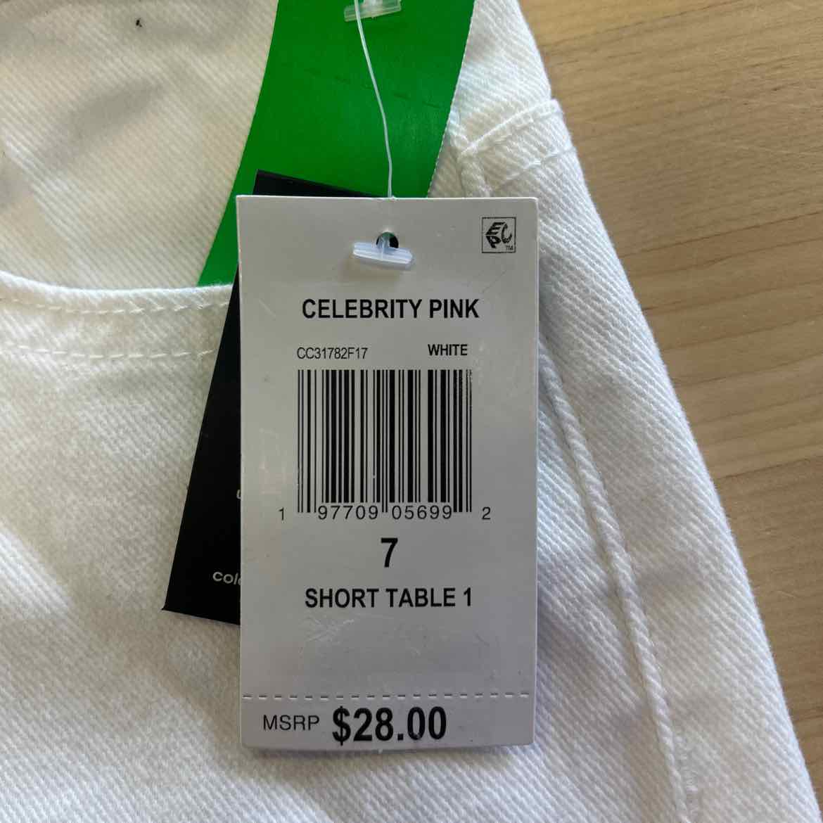 Celebrity Pink Juniors' 4" High-Rise Curvy Denim Shorts - White - 7