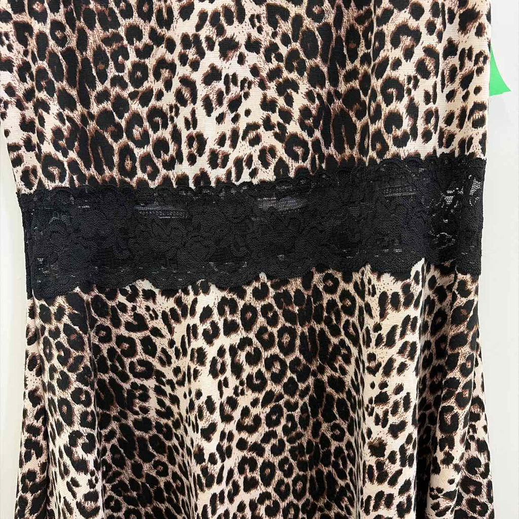 Casting Size L Black Brown Lace Preloved Dress