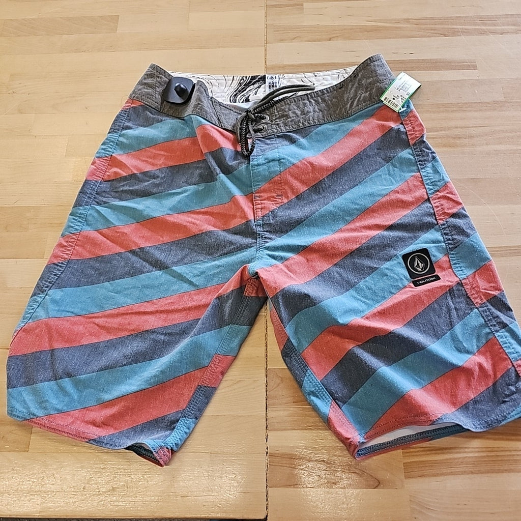 Volcom Size 30 gray & green MENS Swimwear