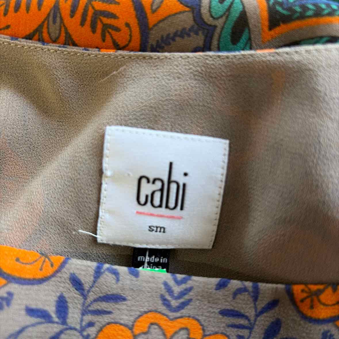 Cabi Size S Gray & Orange Preloved Tank