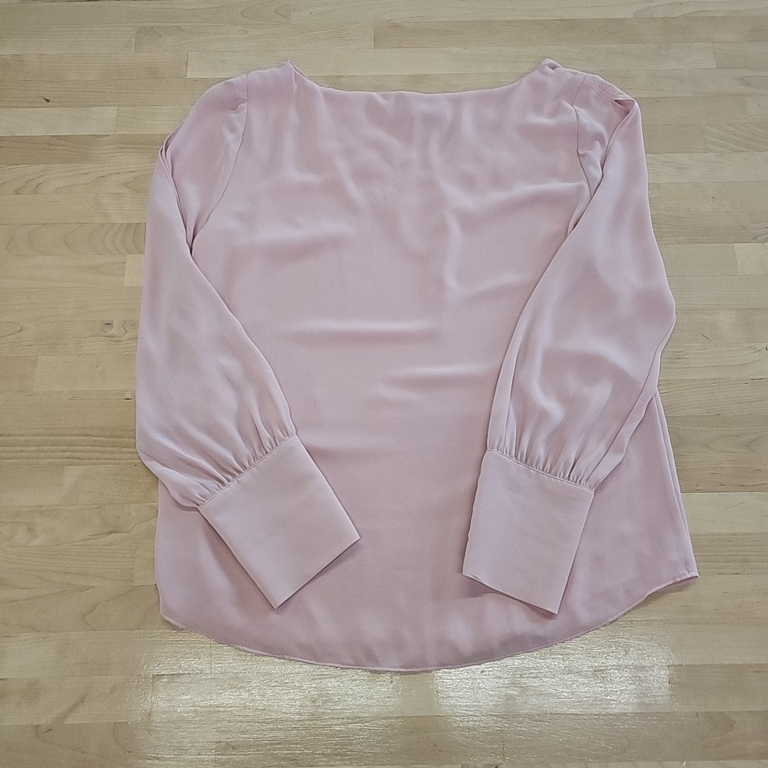 White House Black Market Size 8 Pink Blouse