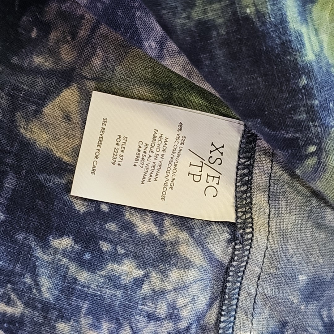 Cabi Size XS Green/Blue Preloved Blouse