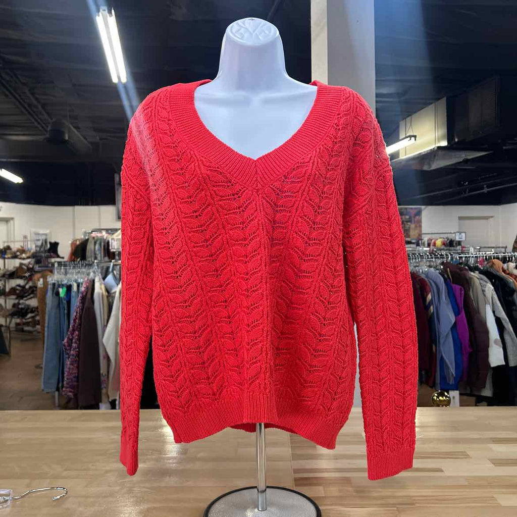 Flat White Size M Orange Preloved Sweater