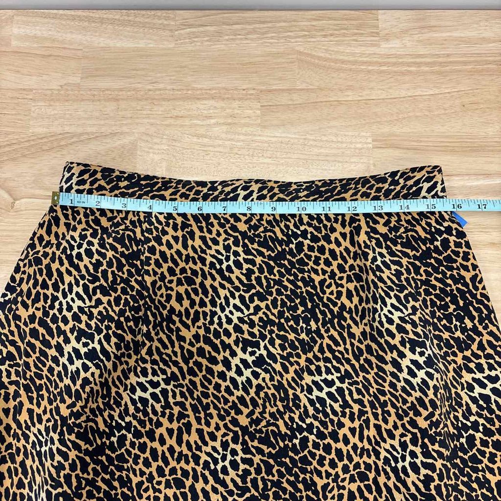 Joan Leslie Size 14 Brown & Black Silk Preloved Skirt