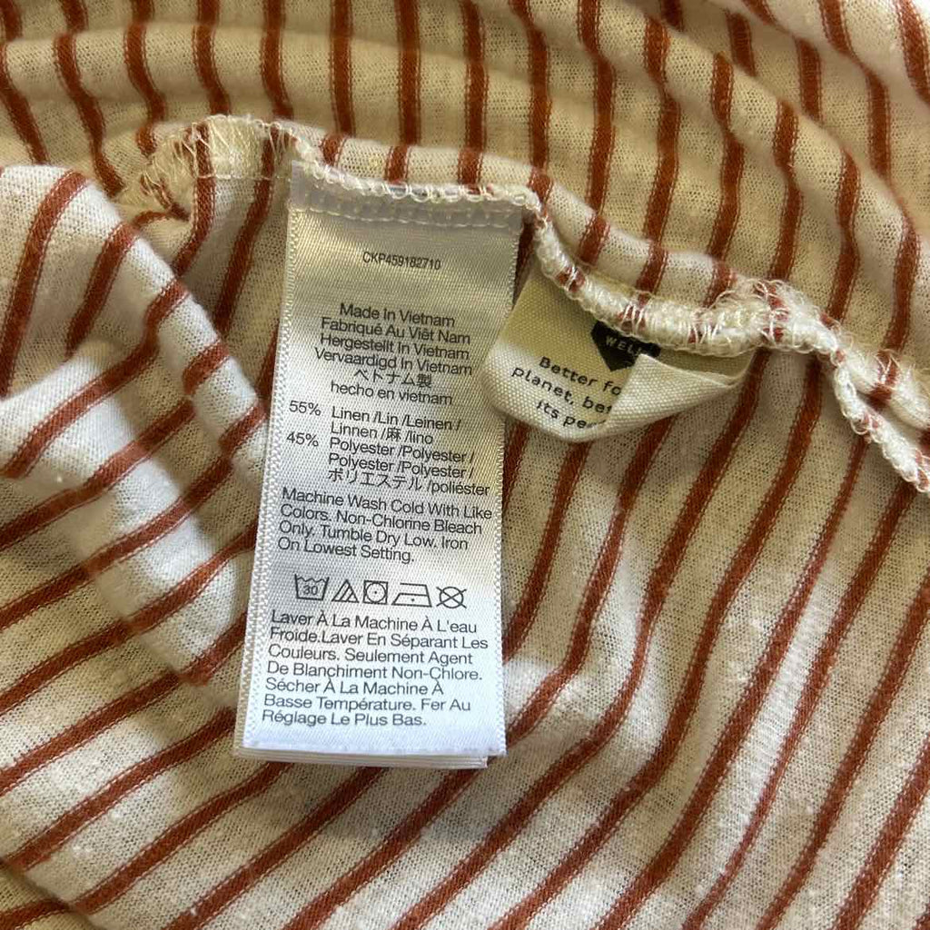 Madewell Size L White Orange Preloved Sleeveless
