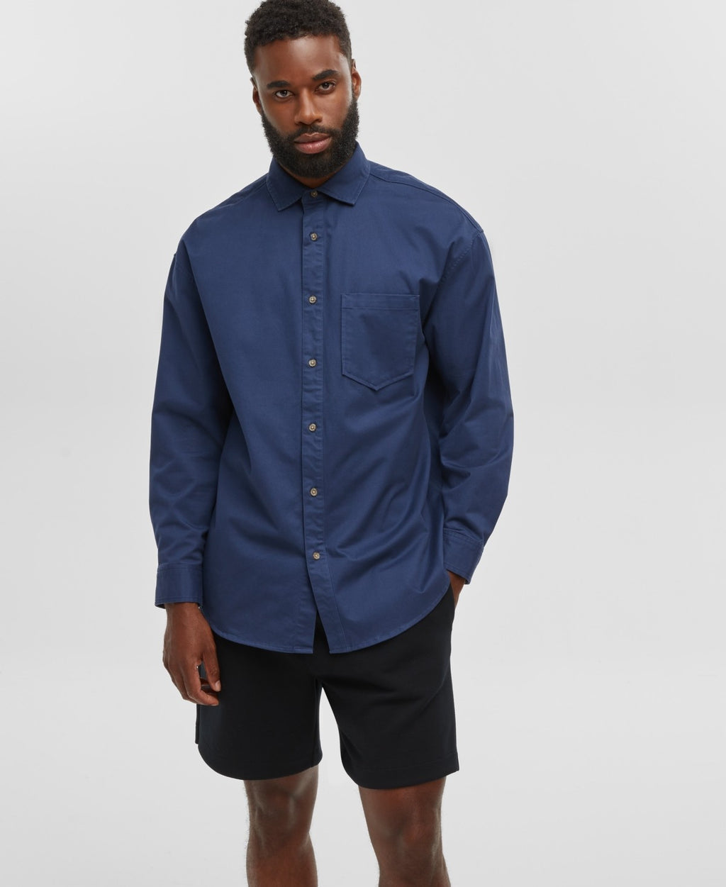 Mode Of One Size XL Blue New MENS Long Sleeve Shirt