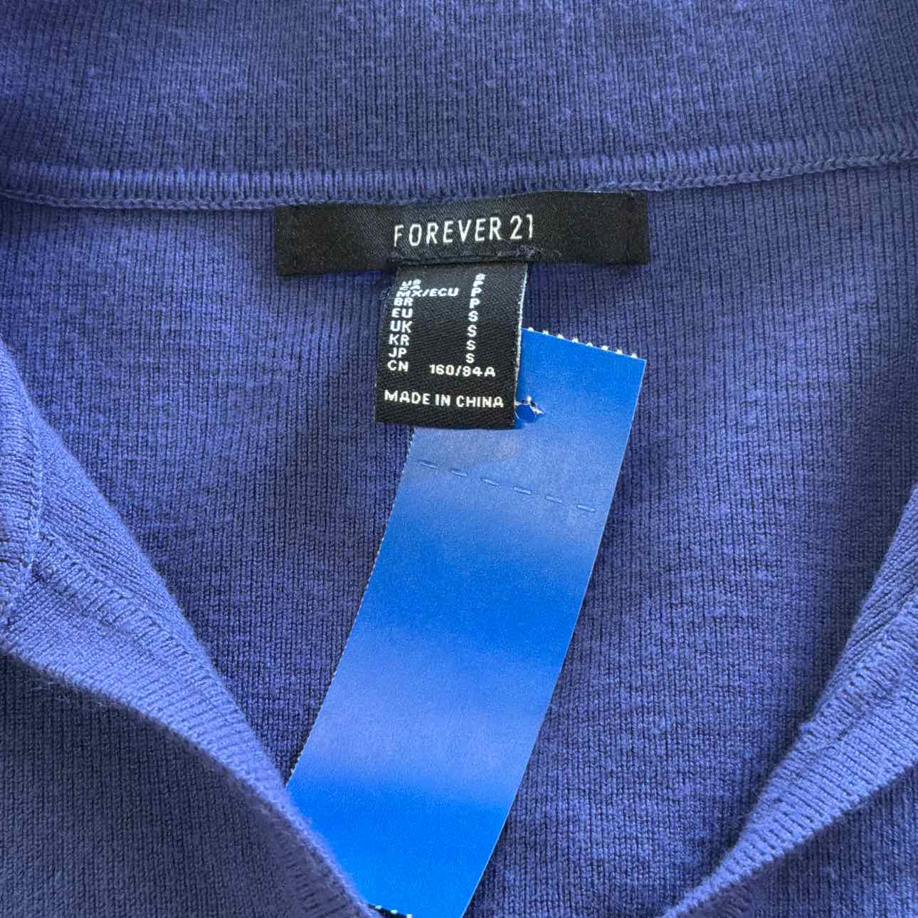 Forever 21 Size S Blue Preloved Polo