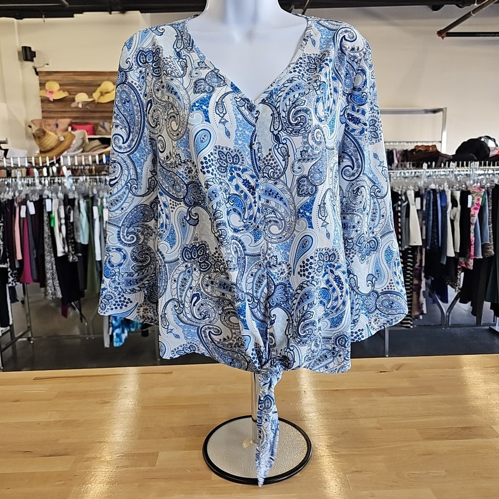 Vishow Size M Blue Blouse